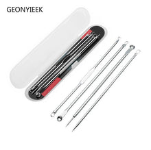 Load image into Gallery viewer, Rose Gold 4pcs/set Blackhead Comedone Acne Pimple Belmish Extractor Vacuum Blackhead Remover Tool Spoon for Face Skin Care Tool